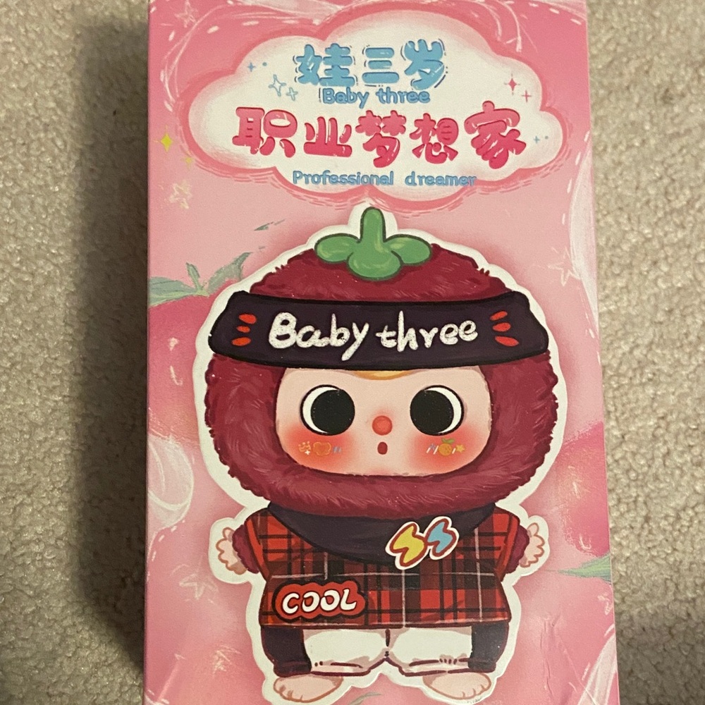 Baby Three Kids Plush Toy - Pink Character Figure